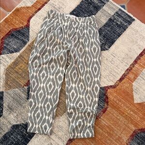 IRO Gray and Cream Patterned Trousers